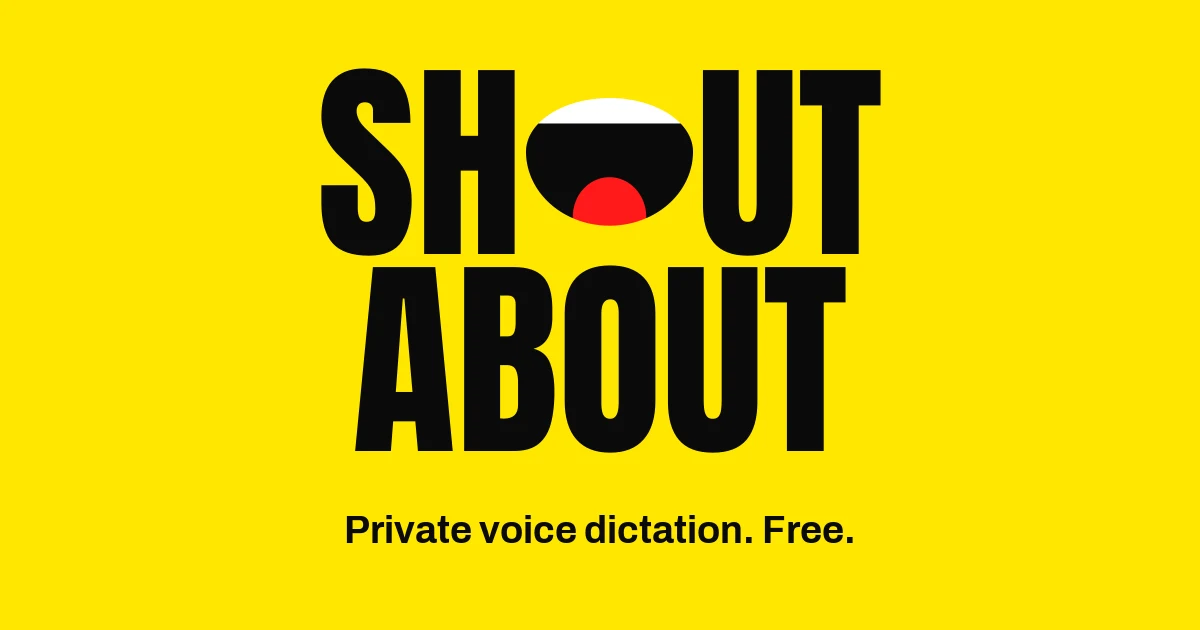 ShoutAbout (Private Voice Dictation), image 1 of 6