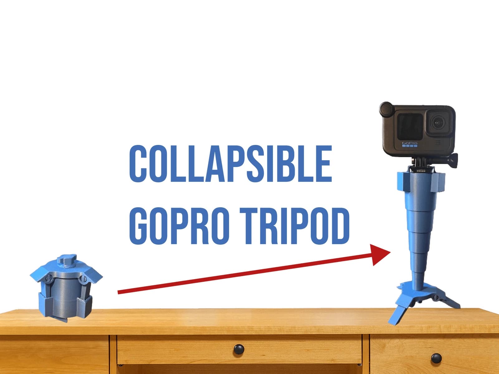 Collapsible Go-Pro Tripod